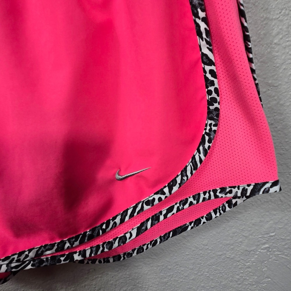 Nike Dri Fit Running Shorts Women's XL Pink Leopard Trim Athletic Gym Workout - Picture 7 of 7